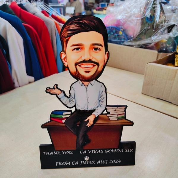 ACC37 - Teacher- Caricature Cartoon Cutout Frame - Member Price