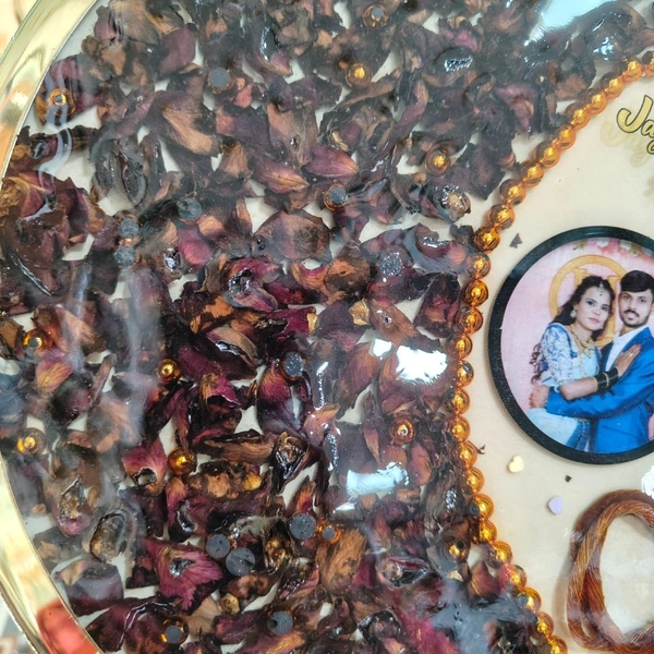 12" inch Wooden Base and Acrylic Round Resin Art Frame - Member Price