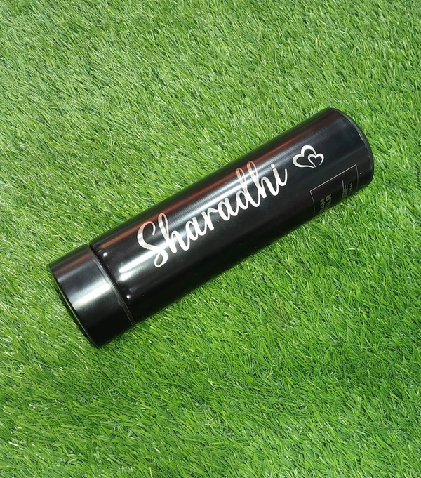 Engraved Temperature Bottle - Black Colour