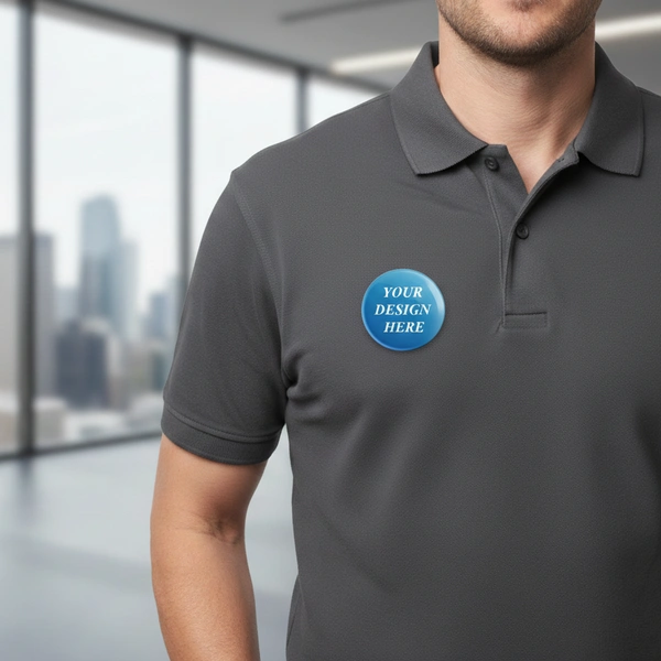 58MM Personalized Round Badge with Pin - 500 Qty