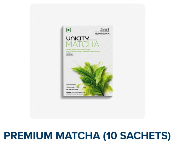 UNICITY PREMIUM MATCHA (10 SACHETS) - 3"X4", La Palma
