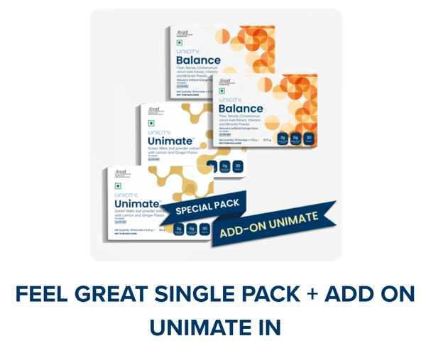 UNICITY FEEL GREAT PACK + UNIMATE (1BOX) DISCOUNTED PRICE OFFER - 6"X3"X4", Web Orange