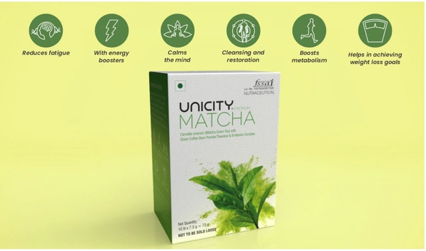 UNICITY PREMIUM MATCHA (10 SACHETS) - 3"X4", La Palma