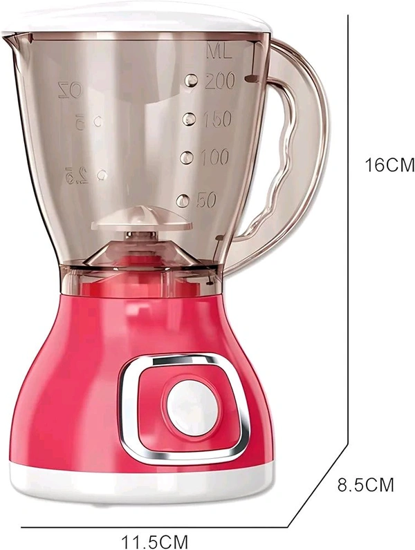 Patna Toys Kids Mini Juicer Playset with Spinning Blade, Lights, and Toy Fruits – Realistic Kitchen Appliance Set for Girls Best Gift for Kids