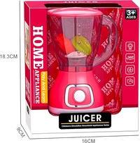 Patna Toys Kids Mini Juicer Playset with Spinning Blade, Lights, and Toy Fruits – Realistic Kitchen Appliance Set for Girls Best Gift for Kids