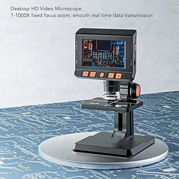 Digital Electronics Microscope 1000x 4.3inch Lcd Portable 1080HD With 8 High Brightness Led 180 Degree Adjustments .