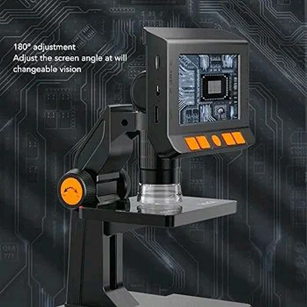 Digital Electronics Microscope 1000x 4.3inch Lcd Portable 1080HD With 8 High Brightness Led 180 Degree Adjustments .