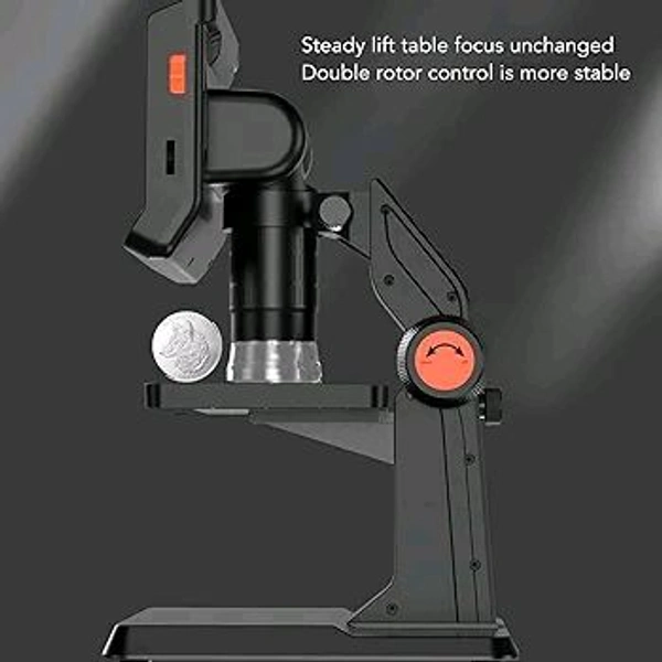 Digital Electronics Microscope 1000x 4.3inch Lcd Portable 1080HD With 8 High Brightness Led 180 Degree Adjustments .