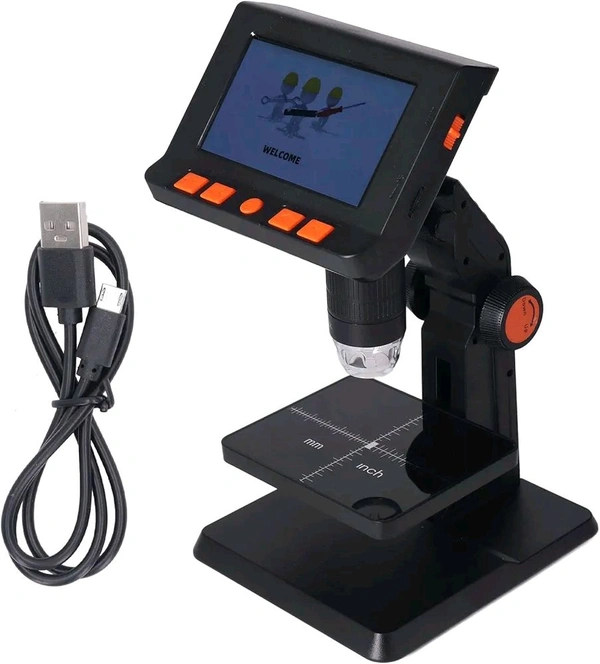 Digital Electronics Microscope 1000x 4.3inch Lcd Portable 1080HD With 8 High Brightness Led 180 Degree Adjustments .