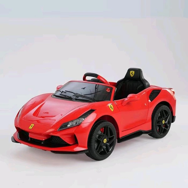 Hot Garage 12V Battery Operated Ride On Ferrari F8 Car for Kids with Remote Control With Smoke function (Red)