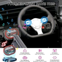 HOT GARAGE Hot Garage 12V Electric Ride-On Truck for Kids: Ride on Jeep with Parental Remote Control,Openable Doors, Music & MP3 Connectivity - Safe & Durable Electric VehicleToy for Girls Boys(Grey)
