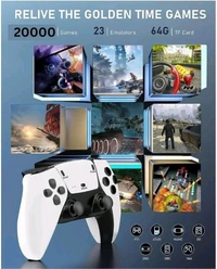 Patna Toys 3D 4K Retro Gaming Console | 20,000+ Preloaded Games | HDMI Plug & Play Game Stick | Wireless TV Game System | Classic Arcade Emulator | Dual 2.4G Controllers | 64GB Mini Game Box


