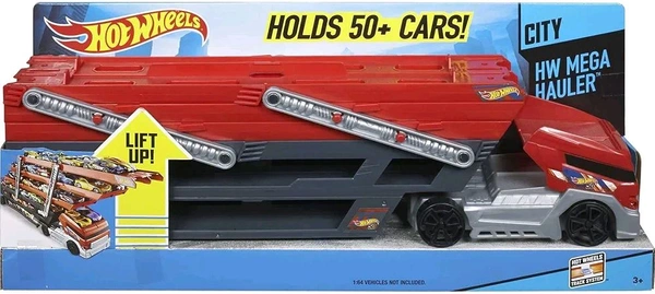 Hot Wheels Plastic Mega Hauler Truck, Stores More Than 50 Cars, Multicolor