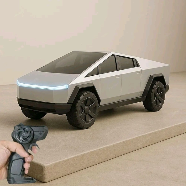 Tesla Cybertruck Remote Control Simulation High Speed Racing Car All-Terrain with Rechargeable 27Mhz Radio-Controlled Working Dazzling Lights for Kids of Age 14+ (RC Tesla Truck)