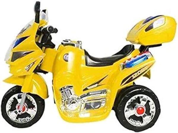 HOT GARAGE Hot Garage Baby Battery Operated with Musical Sound and Back Basket 3-Wheel Battery Operated Ride On Bike with Music, Horn, Headlights with 25 Kg Weight Capacity for Your Kids SE-BOB-41