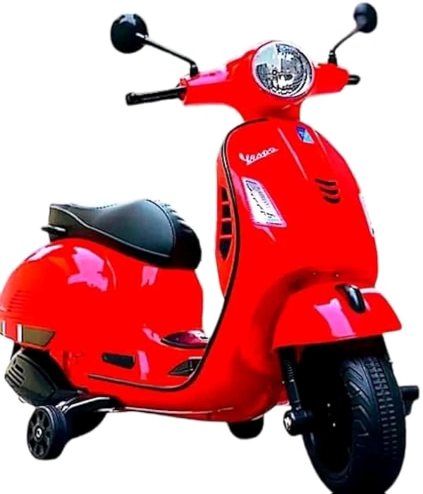 HOT GARAGE Hot Garage Rideon Vespa Scooty with Rechargeable Battery Operated Ride On for Kids |Electric Bike for Children [3 to 8 Years, Large] (red)
