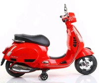 HOT GARAGE Hot Garage Rideon Vespa Scooty with Rechargeable Battery Operated Ride On for Kids |Electric Bike for Children [3 to 8 Years, Large] (red)

