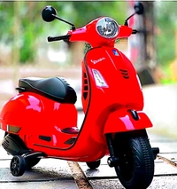 HOT GARAGE Hot Garage Rideon Vespa Scooty with Rechargeable Battery Operated Ride On for Kids |Electric Bike for Children [3 to 8 Years, Large] (red)
