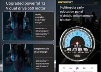 HOT GARAGE Hot Garage R9 Rechargeable PL 6655 12V Battery Operated Ride On Bike for Kids, Fun Electric Bike for Outdoor Adventures | Safe and Fun Kids' Ride-On Toy |1 to 12 Years Green & White Jumbo Size 