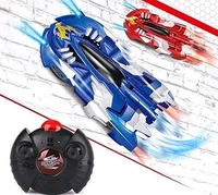 Patna Toys Gravity Defying RC Car Wall Climbing Remote Control Anti Ceiling Racing Toy, Dual Mode 360° Rotating LED Head RC Stunt Car (RED)
