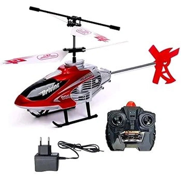 Patna Toys Remote Control Velocity Flying Helicopter with Unbreakable Blades, Infrared Sensors & Light, 2D/2.5D Transmitter Chargeable Helicopter Toy for Kids
