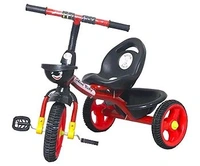 Kids Rambo Toy Tricycle for 2-5 Years | Heavy Duty Metal Body | Dual Storage Basket Trike | Pedal Trike for Boys & Girls | Safe & Durable Design | Indoor & Outdoor Toy Tricycle (Red)