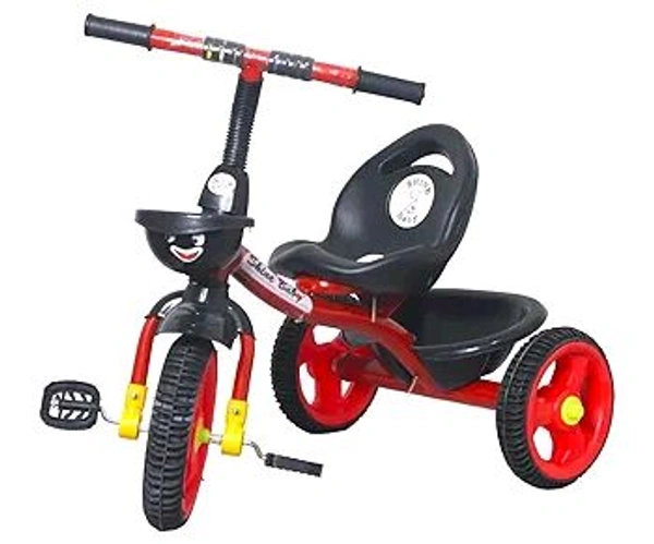 Kids Rambo Toy Tricycle for 2-5 Years | Heavy Duty Metal Body | Dual Storage Basket Trike | Pedal Trike for Boys & Girls | Safe & Durable Design | Indoor & Outdoor Toy Tricycle (Red)