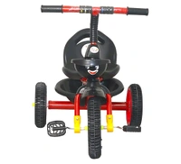 Kids Rambo Toy Tricycle for 2-5 Years | Heavy Duty Metal Body | Dual Storage Basket Trike | Pedal Trike for Boys & Girls | Safe & Durable Design | Indoor & Outdoor Toy Tricycle (Red)