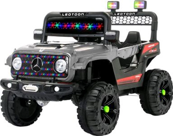 Hot Garage Kids Electric Ride-On Battery Jeep – BH 628 Grey – 4X4 with LED & RGB Light & Music