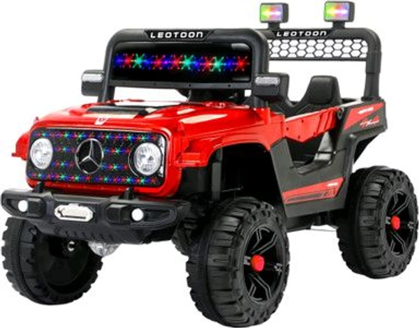 Hot Garage Kids Electric Ride-On Battery Jeep – BH 628 Red – 4X4 with LED & RGB Light & Music