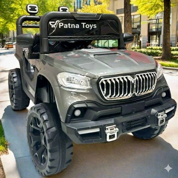 Hot Garage 12V Kids 4X4 Battery Operated Ride On BMW-617 Jeep with Windshield Light, Music & Remote Control (Green)