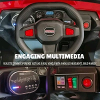 Hot Garage 12V Kids 4X4 Battery Operated Ride On BMW-617 Jeep with Windshield Light, Music & Remote Control (Red)