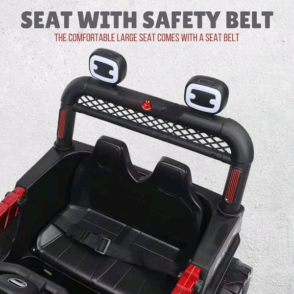 Hot Garage 12V Kids 4X4 Battery Operated Ride On BMW-617 Jeep with Windshield Light, Music & Remote Control (Red)