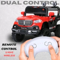 Hot Garage 12V Kids 4X4 Battery Operated Ride On BMW-617 Jeep with Windshield Light, Music & Remote Control (Red)