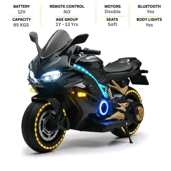 Hot Garage 921 Premium Big Kids Bike | Longest Ride-On with Wheel & Body LEDs | Foldable Stand, Support Wheels | Age 2–15 | Original Model + Warranty