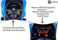 Hot Garage Kids car Battery Operated with USB & Bluetooth Support Music System | Electric Car for Kids Foot Accelerator | Without Remote Control | for 1 Year to 5 Year Kids | Best Gifting Item (Blue)