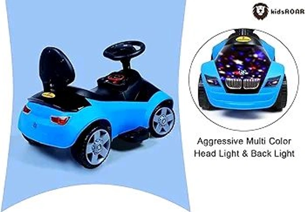Hot Garage Kids car Battery Operated with USB & Bluetooth Support Music System | Electric Car for Kids Foot Accelerator | Without Remote Control | for 1 Year to 5 Year Kids | Best Gifting Item (Blue)
