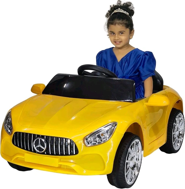 Hot Garage Mini Kids Battery Operated Car for Kids, Ride on Kids Car with Music & Light | Baby Big Car Rechargeable Battery Car | Electric Car for Kids to Drive 1 to 4 Years Boys Girls (Yellow)