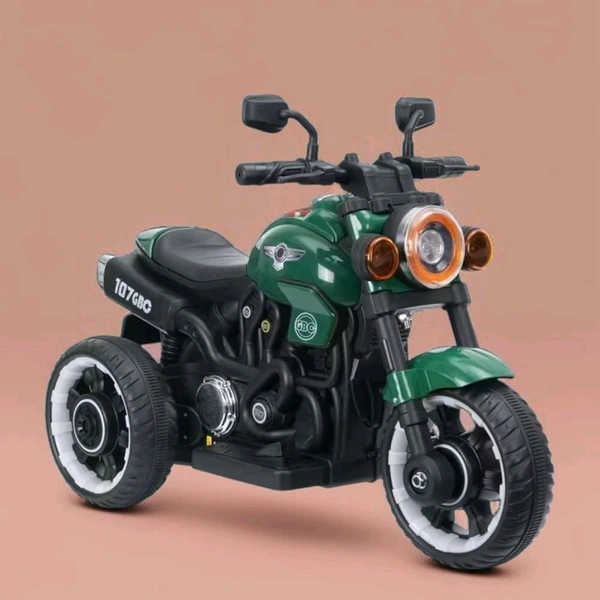Hot Garage 6V Battery Operated Electric Ride-On Motorcycle for Kids UT-104 | Music Panel, USB Support, LED Lights | 1–5 Years (Green)


