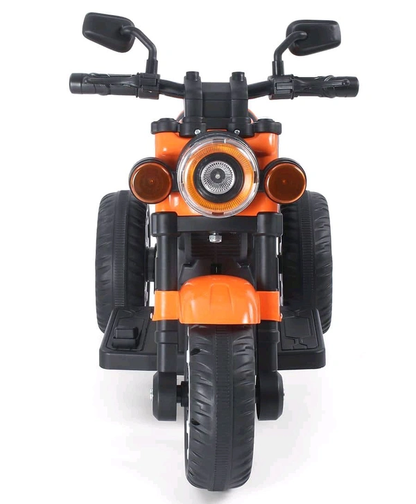 Hot Garage 6V Battery Operated Electric Ride-On Motorcycle for Kids UT-104 | Music Panel, USB Support, LED Lights | 1–5 Years (Orange)

