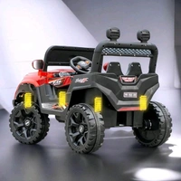 Hot Garage 12V Kids 4X4 Battery Operated Ride On Mercedes-617 Jeep with Windshield Light, Music & Remote Control (Red Painted)