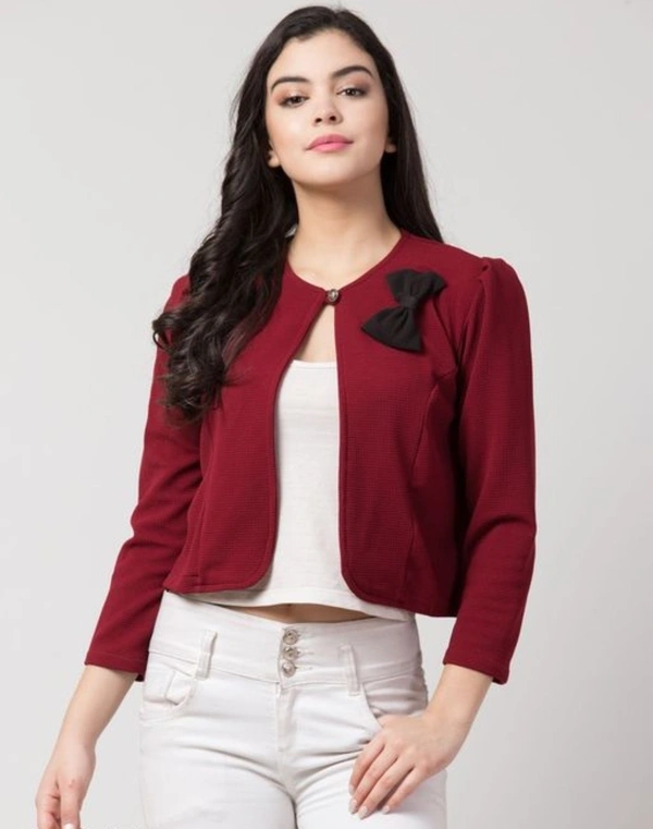 Women's Solid Cotton Blend Top - S, Red