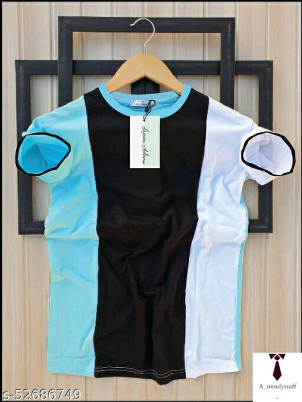 Soft Pure Cotton Tshirt For Men | Summer Wear | - Sky Blue