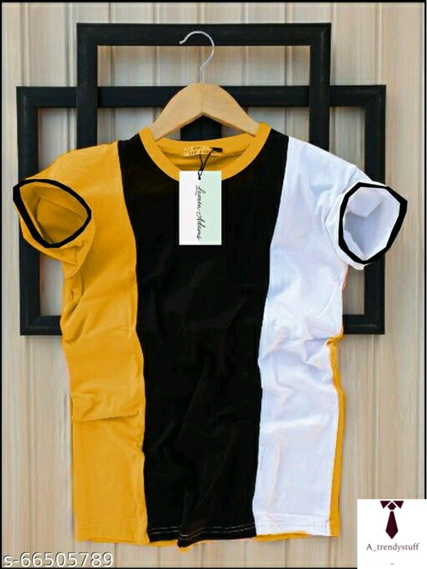 Soft Pure Cotton Tshirt For Men | Summer Wear | - Orange Gold