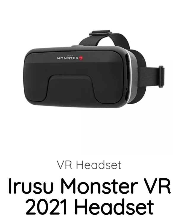Irusu- Monster VR Headset(2021) - Compatible Devices: Mobiles with Gyroscope sensor and accelerometer, Black
