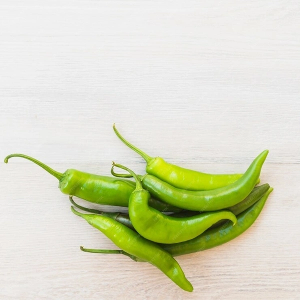 Less Spicy Green Chilli - कम तीखा हरी मिर्च (Kam Teekha Hari Mirch) - (200gm)