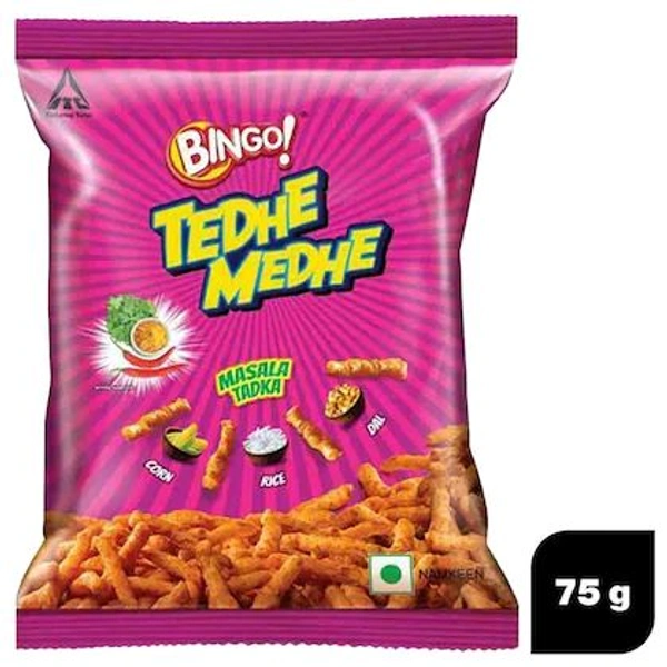 Bingo Tedhe Medhe Masala Tadka Chips