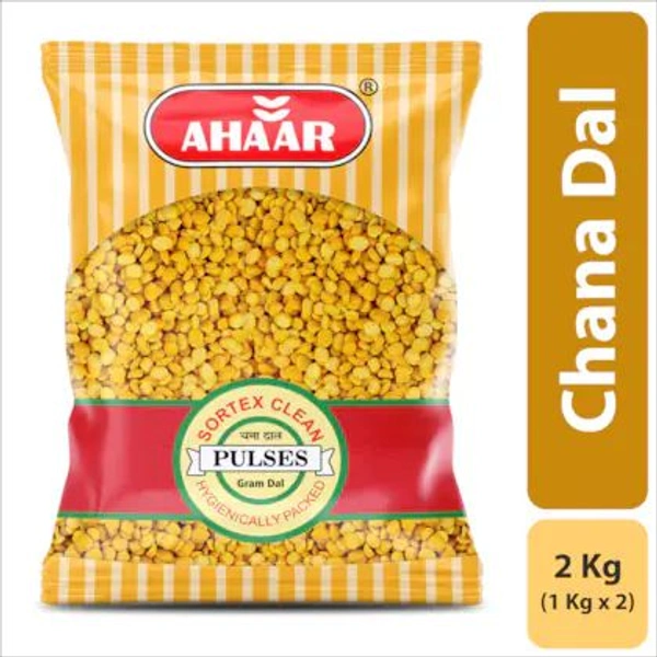 Ahaar 2Kg Chana Dal (1Kg x 2 Pack)