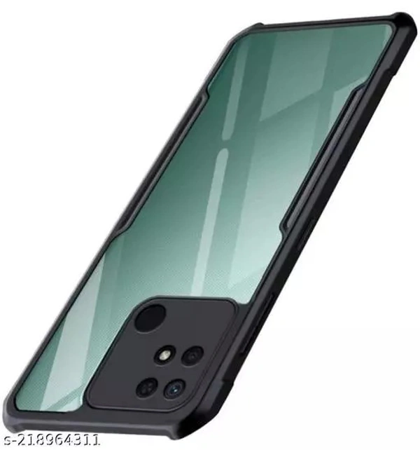 Back cover for Redmi 10,Redmi 10c(Transparent, Black, Grip Case Pack of-1)