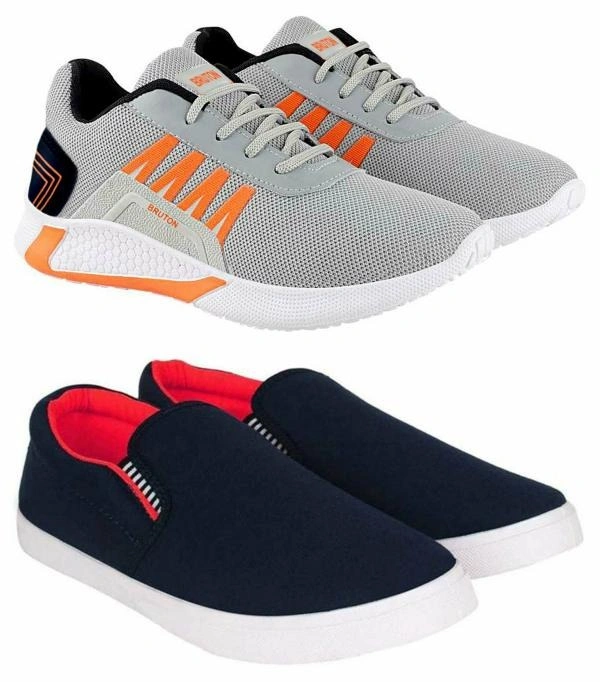 BRUTON Combo Pack of 2 Sports Shoes, Running Shoes For Men 